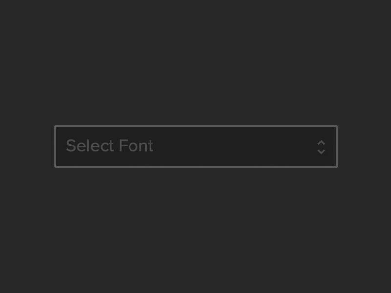 Custom Dropdowns animation clean dropdown font picker gif interface material select ux