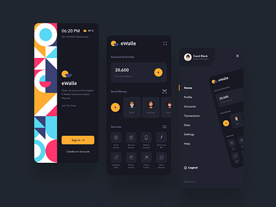 E-Wallet Mobile App branding dribbble ewallet ewalletmobileapp figma graphic design illustration inspiration mobile app ui uiux