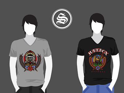 Jukebox Apparel // Mock ups #2 design graphic design illustration logo t shirt vector