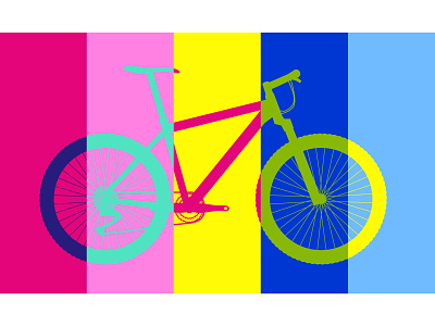 POPART Mountain Bike colorful design illustration mountain bike mountain biking panels pop pop art popart sketch vector