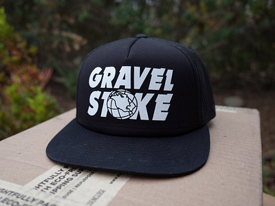 Gravelstoke Foamie Snapback Collab branding design flat globe hat design illustration logo minimal sketch trucker hat waynes world