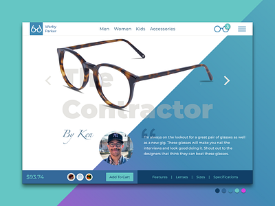 Warby Parker Redesign branding design experience eye glasses interaction interface minimal sketch ui user ux warby parker