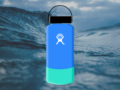Hydro Flask Making Waves blue bottle branding design hydro flask illustration photography product sketch vector water waves