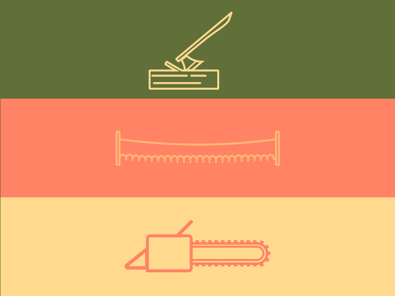 Timber Hobbies outdoors timber axe saw illustration minimal vector flat sketch design