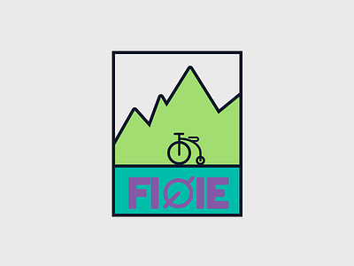 Original Fixie bike cycling design flat graphic graphic design illustration logo minimal mountains sketch vector