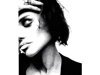 Beatrice Dalle beatricedalle blackandwhite dot dotwork illustration illustration art staedler