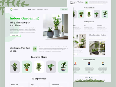 Indoor Gardening Website adobe xd app design figma redesign ui ui ux ux website
