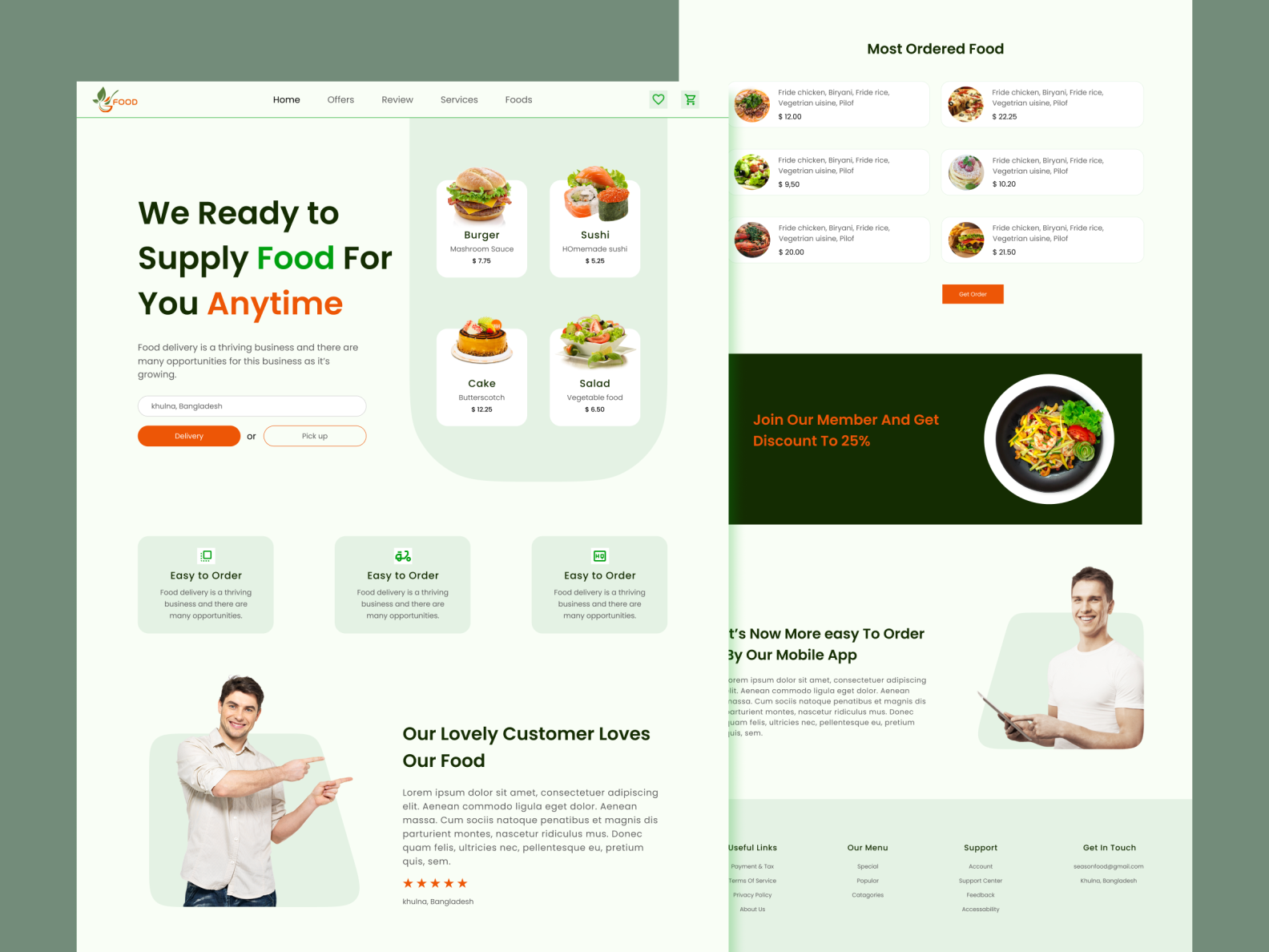 Food Delivery Website by Tonny on Dribbble