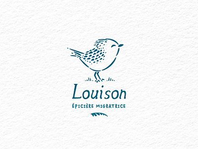 Louison logo bird bird illustration bird logo cute food handmade oiseau sanderling shop truck