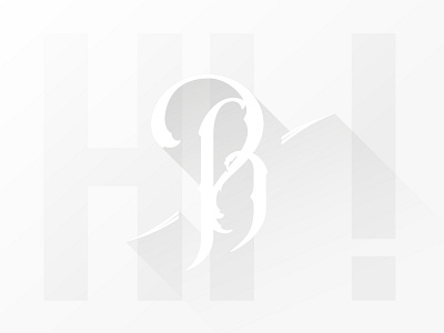 Hi Dribbble ! b emblem firstshot lettering logo