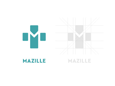 Mazille Logo basley branding cross grid health healthcare logo mazille monogram