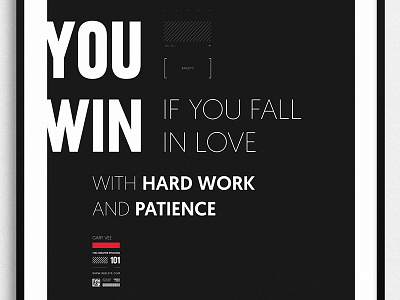 About falling in love basley branding fall gary love manifesto motivation patience poster self vee work