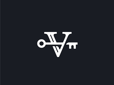 Veritas clé key keys logo logotype negative negativespace serif shadow v veritas