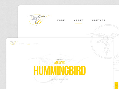 Hummingbird Webdesign hummingbird portfolio ui web webdesign website yellow