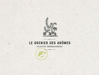 Gustave #3 arome branding grenier hedgehog logo nature plant vegetation vintage