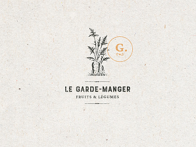 Gustave #4 carot fruits garden hedgehog logo nature permaculture vintage