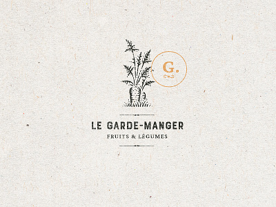 Gustave #4 carot fruits garden hedgehog logo nature permaculture vintage