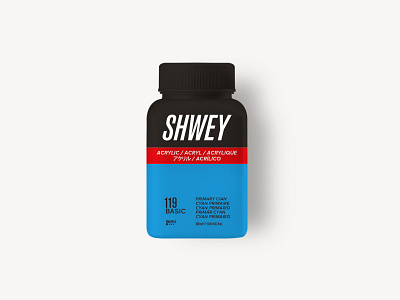 SHWEY® logo package packaging paint tube typography