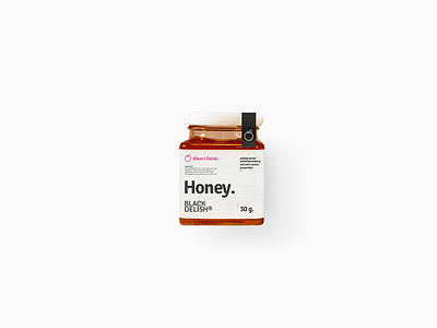 Alben&Delish® branding honey packaging typography