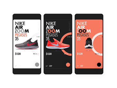 NIKE android app concept appstore concept design graphic ios nike nike air running shoes shop sport store store design typography ui user experience user interface ux