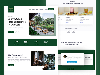 Homepage Cafe landing page