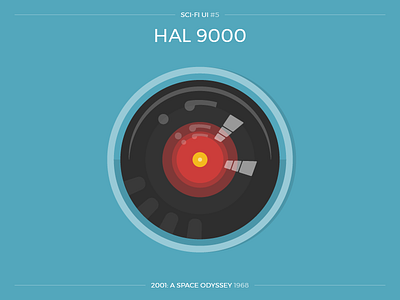 Sci-Fi UI #5 - HAL 9000 2001: a space odyssey artificial intelligence futuristic hal kubrick science fiction scifi scifiui ui user interface