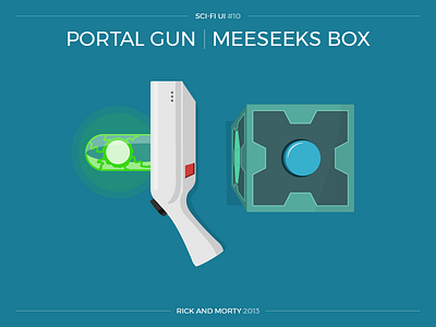 Sci-Fi UI #10 - Portal Gun & Meeseeks Box look at me mr meeseeks rick and morty science fiction scifi scifiui ui user interface