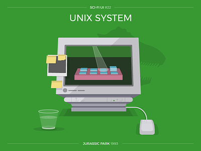 Sci-Fi UI #22 - UNIX System jurassic park science fiction scifi scifiui steven spielberg ui unix system user interface