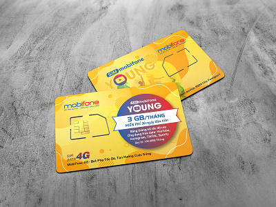 Mobifone Young - Sim Data 4G branding design graphic design illustration logo vector