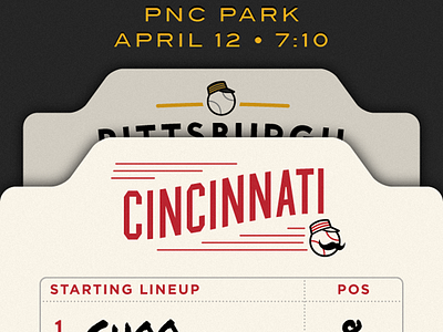 Lineup Card App Transition app baseball cincinnati iphone pirates pittsburgh pnc park reds transition typography