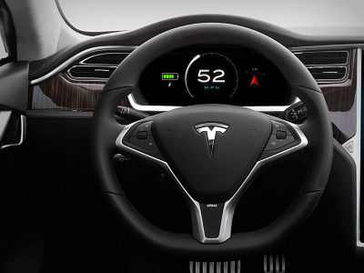Tesla Model S Dashboard Exploration A automobile car digital interface tesla ui
