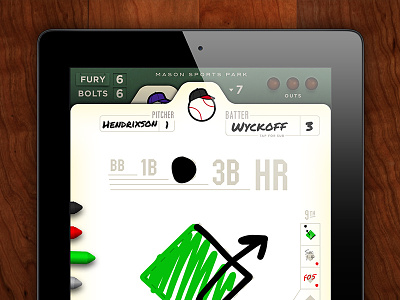 Amateur Baseball Scorecard Prototype app baseball drawing handwriting ipad scorecard typography