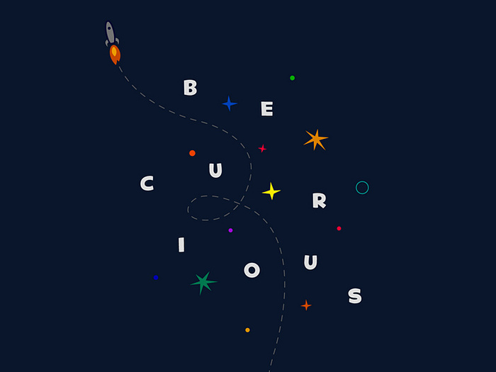 “Be Curious” Wallpaper by Chris Hendrixson on Dribbble