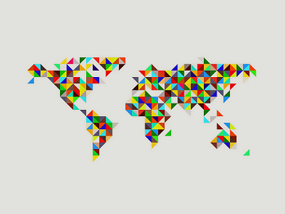 Patchworld Wallpaper color map triangles wallpaper world