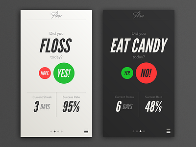 Floss Android App 2 android atomic robot contrast floss mobile typography ui