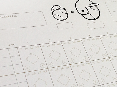 Scorecard Prototype baseball illustration paper scorecard