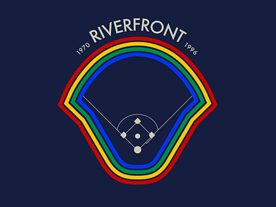 Riverfront Throwback T-Shirt baseball cincinnati retro riverfront stadium vintage