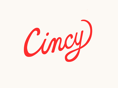 Hand Drawn Cincy cincy handdrawn script text