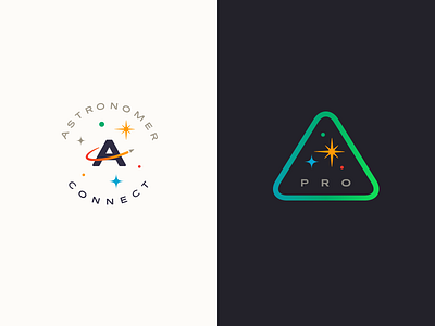Astronomer Connect & Pro Logos astronomer data logos space stars