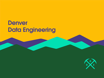 Denver Data Engineering Graphic avant garde bold colorful data data engineering denver mountains