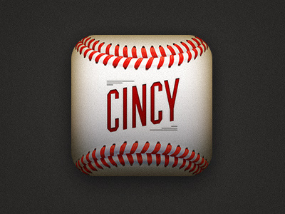 Cincy Lineup App iPhone Icon app baseball cincinnati icon iphone reds skeumorphism sports