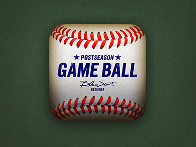 Postseason Game Ball App Icon app baseball icon ios iphone skeumorphism sports