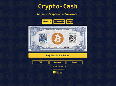 Crypto-Cash - The easiest way to invest in Crypto! banknote bitcoin cash crypto css ethereum html javascript js monero money shop website