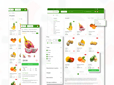 E-Commerce UI/UX Design | Fruit Planet e commerce figma fruit graphic design interface onlineshop ui ux webdesign website