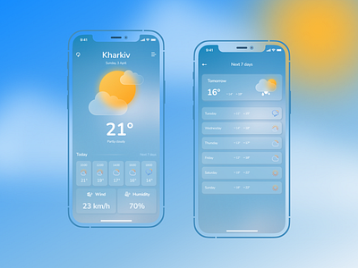 Weather App Design appdesign branding design figma graphic design illustration interface ios mobile ui ux weather webdesign website