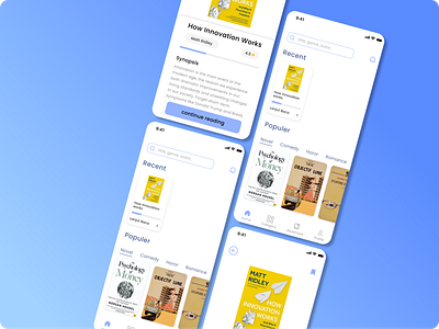 E-Book App app e book ui