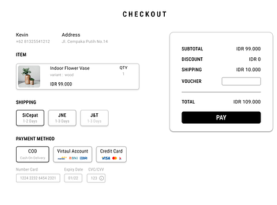 Checkout Web Page branding checkout design ui web