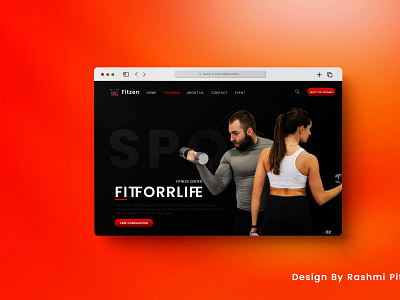 Gym Website graphic design ui