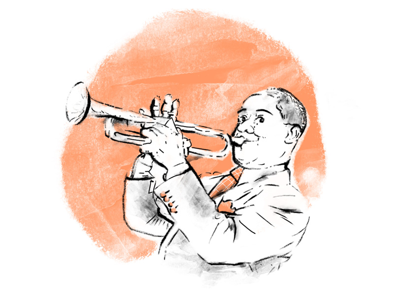 Satchmo by Russell Shaw on Dribbble