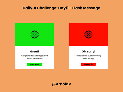 DailyUI Challenge: Day11 app branding design flashmessage graphic design illustration logo typography ui ux vector